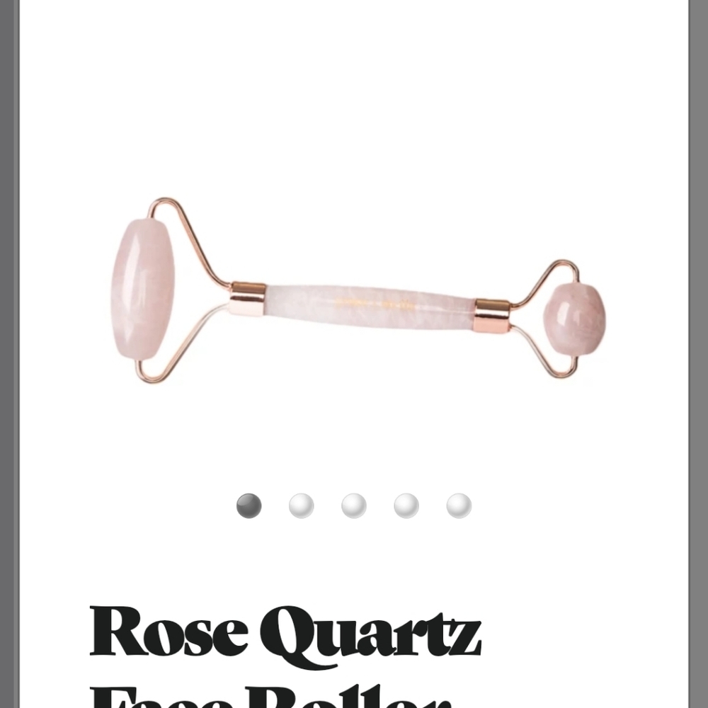 NIB grace &stella rose quartz facial roller